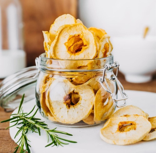 Premium Getrocknete Apfelringe 100% Natur Trockenfrüchte 500 g