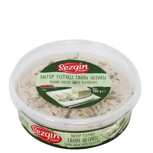 [422-0010] Sezgin Tahini Halva mit Pistazien 700g